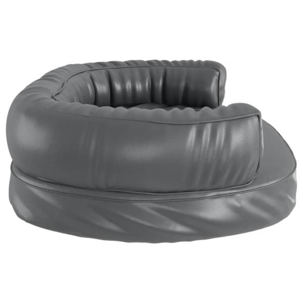 Hundebett Ergonomisch Schaumstoff Grau 75x53 cm Kunstleder