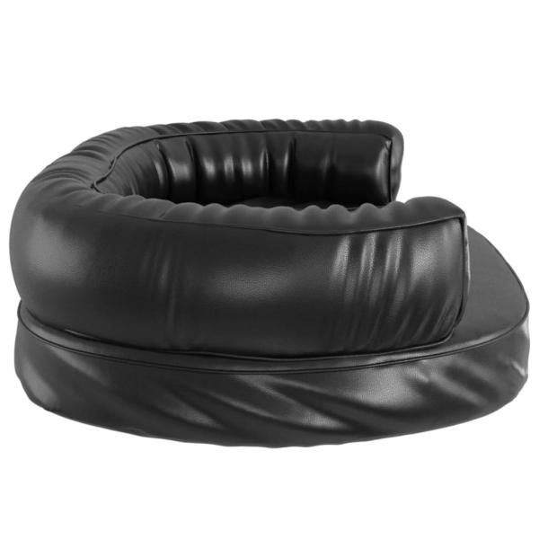 Hundebett Ergonomisch Schaumstoff Schwarz 75x53 cm Kunstleder