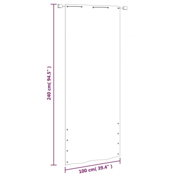 Balkon-Sichtschutz Hellgrün 100x240 cm Oxford-Gewebe