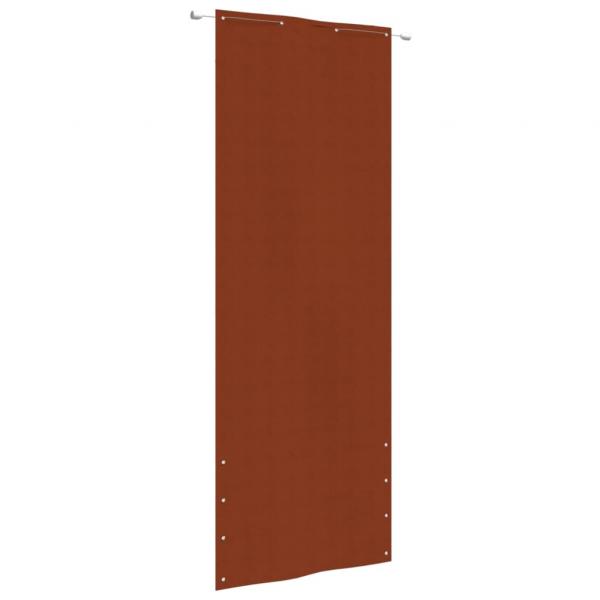 ARDEBO.de - Balkon-Sichtschutz Terrakottarot 80x240 cm Oxford-Gewebe