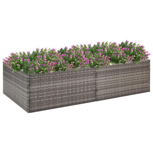 ARDEBO.de - Pflanzkübel Grau 157x80x40 cm Poly Rattan