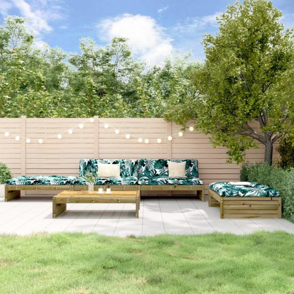 ARDEBO.de - 5-tlg. Garten-Lounge-Set mit Kissen Imprägniertes Kiefernholz