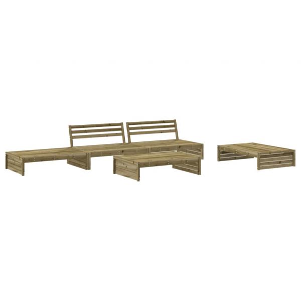 5-tlg. Garten-Lounge-Set mit Kissen Imprägniertes Kiefernholz