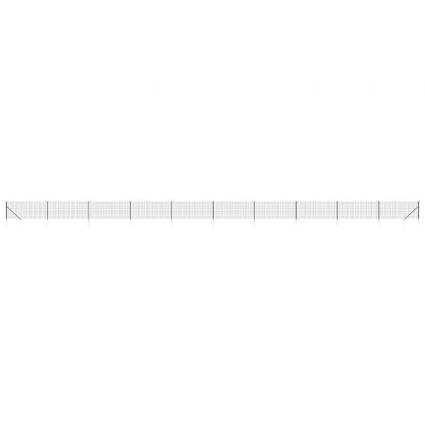 Maschendrahtzaun mit Bodenhülsen Anthrazit 0,8x25 m