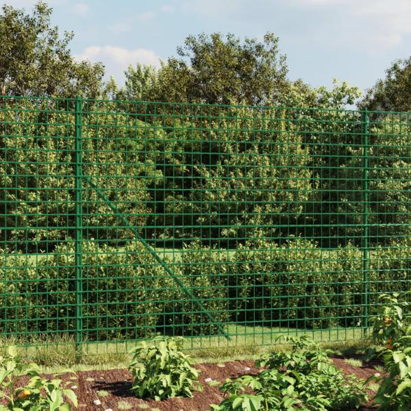 ARDEBO.de - Maschendrahtzaun mit Bodenhülsen Grün 1,6x25 m