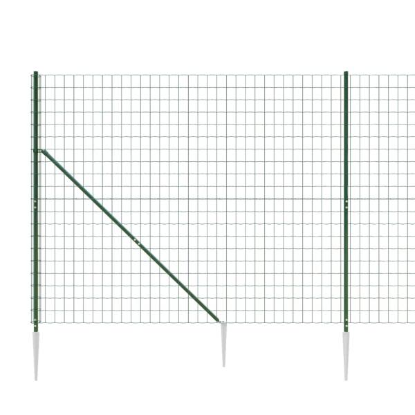 Maschendrahtzaun mit Bodenhülsen Grün 2,2x10 m