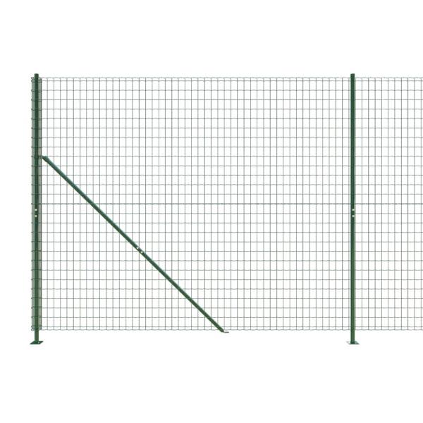 Maschendrahtzaun mit Bodenflansch Grün 2x10 m