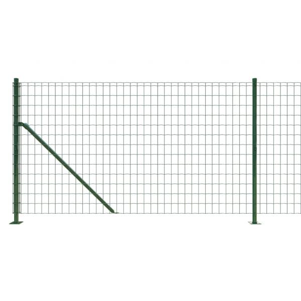 Maschendrahtzaun mit Bodenflansch Grün 0,8x25 m