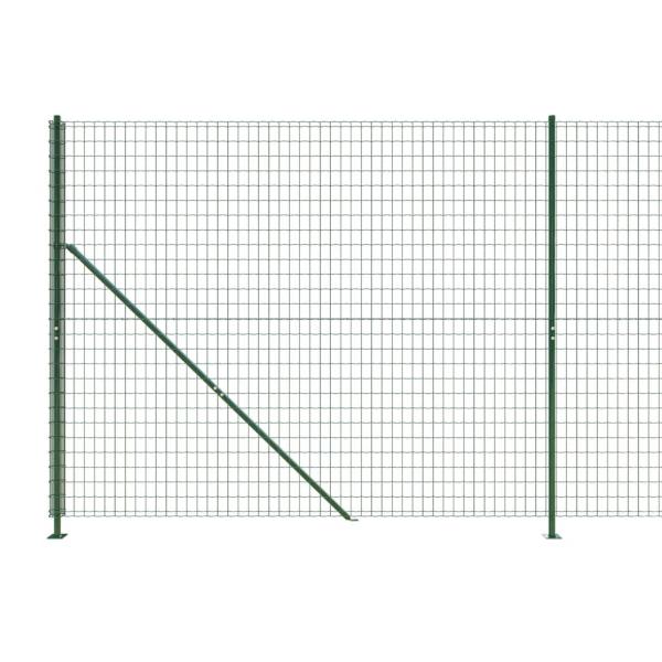 Maschendrahtzaun mit Bodenflansch Grün 1,6x25 m