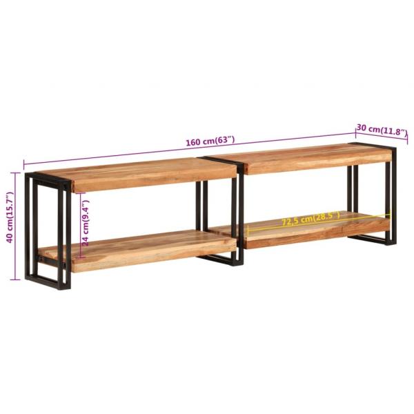 TV-Schrank 160x30x40 cm Massivholz Akazie