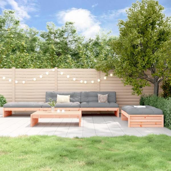 ARDEBO.de - 5-tlg. Garten-Lounge-Set mit Kissen Massivholz Douglasie