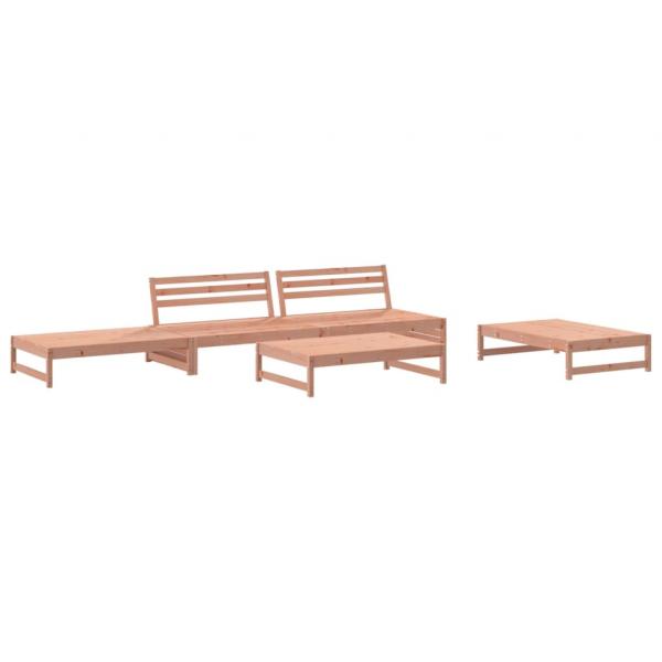 5-tlg. Garten-Lounge-Set mit Kissen Massivholz Douglasie