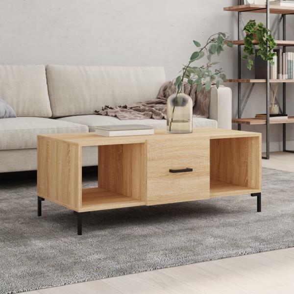 ARDEBO.de - Couchtisch Sonoma-Eiche 102x50x40 cm Holzwerkstoff