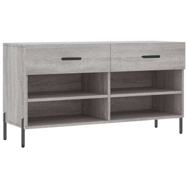 Schuhbank Grau Sonoma 102x35x55 cm Holzwerkstoff