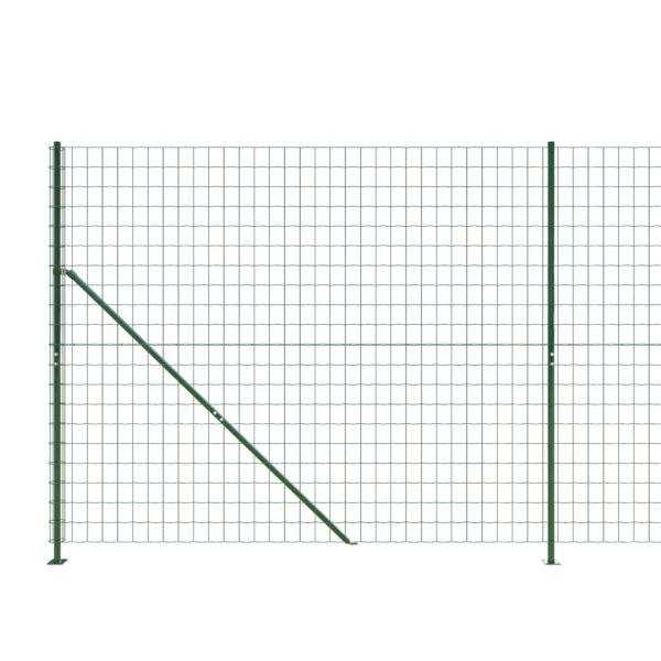 Maschendrahtzaun mit Bodenflansch Grün 1,4x25 m