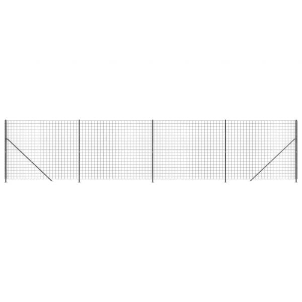 Maschendrahtzaun mit Bodenflansch Anthrazit 1,8x10 m