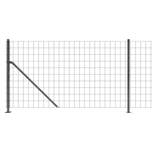 Maschendrahtzaun mit Bodenflansch Anthrazit 0,8x25 m