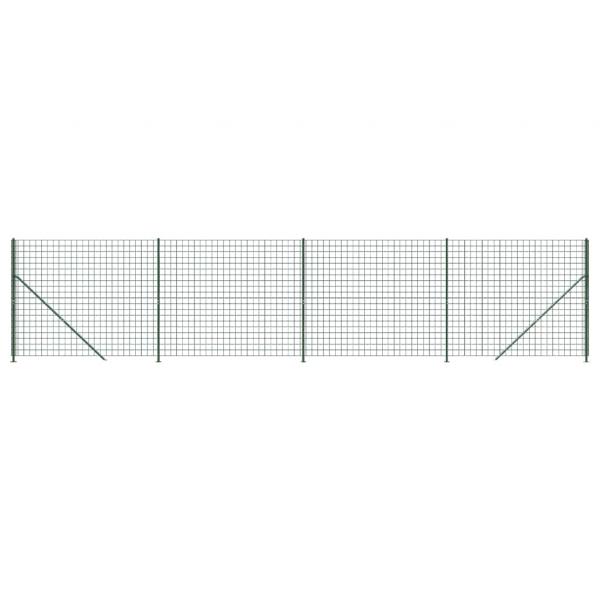 Maschendrahtzaun mit Bodenflansch Grün 1,6x10 m