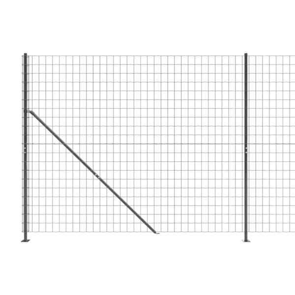 Maschendrahtzaun mit Bodenflansch Anthrazit 2,2x25 m