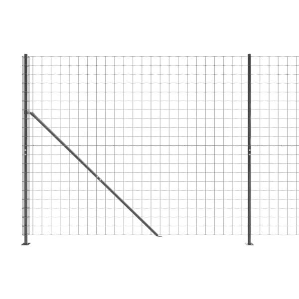 Maschendrahtzaun mit Bodenflansch Anthrazit 1,8x25 m