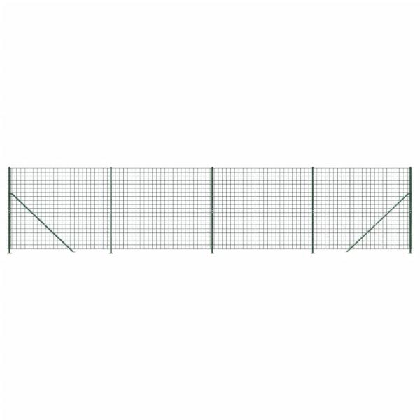 Maschendrahtzaun mit Bodenflansch Grün 1,4x10 m