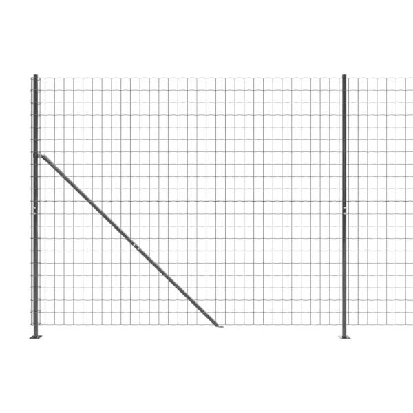 Maschendrahtzaun mit Bodenflansch Anthrazit 1,6x25 m