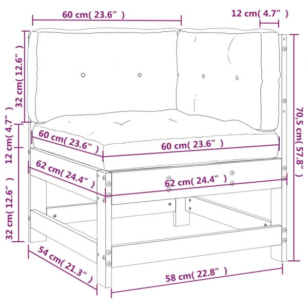 Ecksofa mit Kissen Massivholz Douglasie