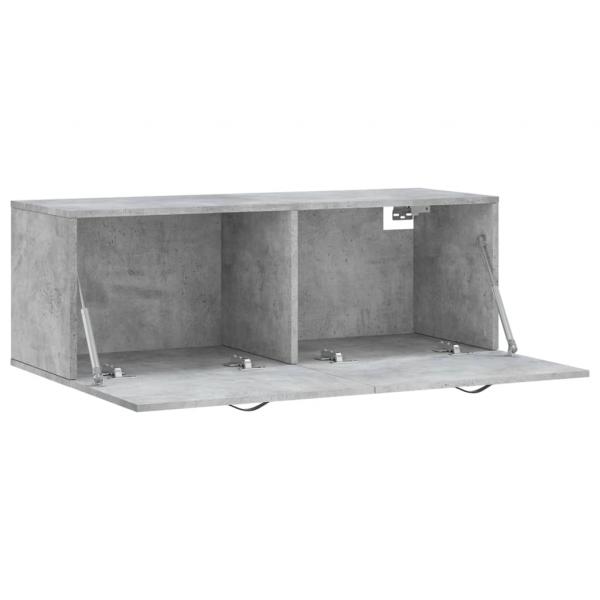 Wandschrank Betongrau 100x36,5x35 cm Holzwerkstoff