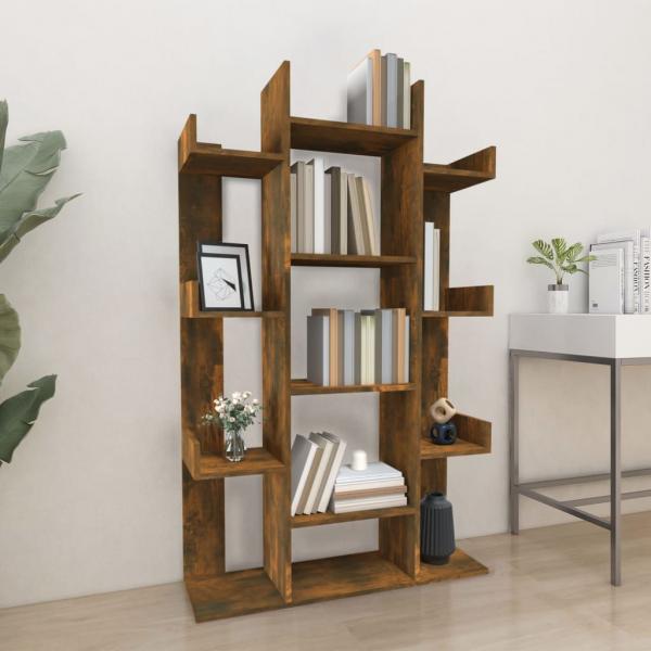 ARDEBO.de - Bücherregal Räuchereiche 86x25,5x140 cm Holzwerkstoff