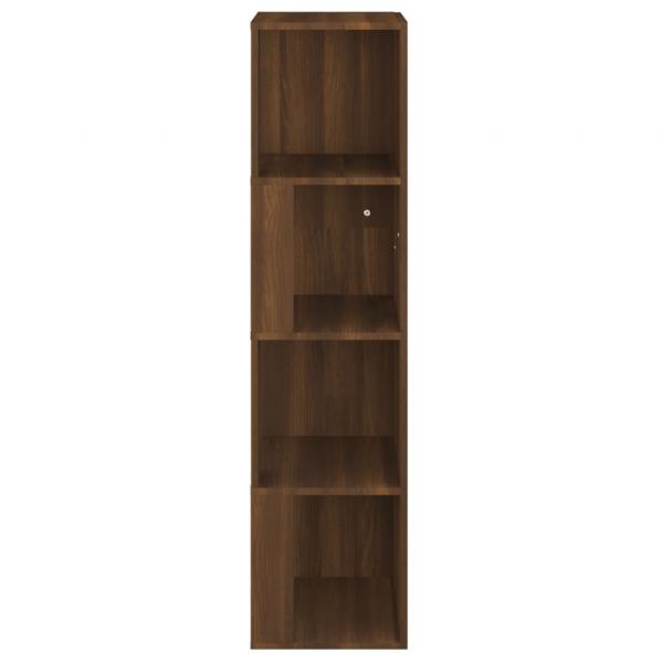 Eckregal Braun Eichen-Optik 33x33x132 cm Holzwerkstoff