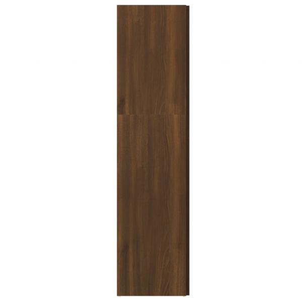 Eckregal Braun Eichen-Optik 33x33x132 cm Holzwerkstoff