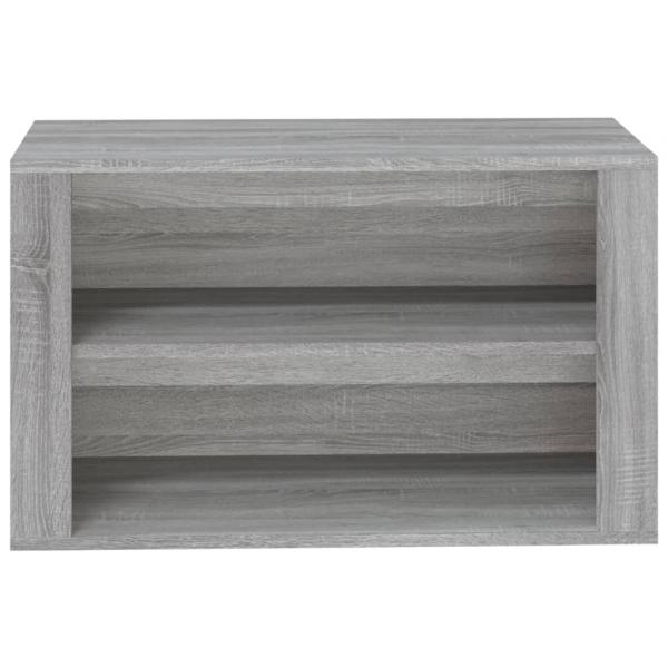 Schuhregal Grau Sonoma 75x35x45 cm Holzwerkstoff