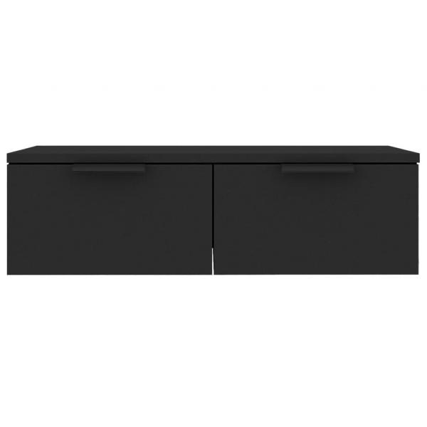 Wandschrank Schwarz 68x30x20 cm Holzwerkstoff