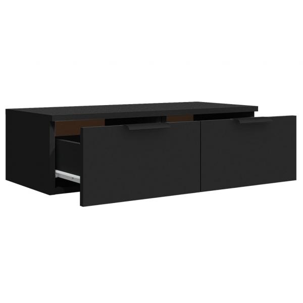 Wandschrank Schwarz 68x30x20 cm Holzwerkstoff