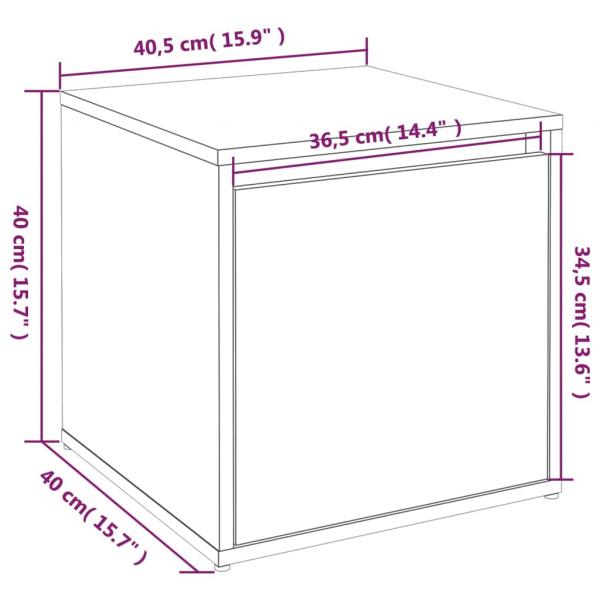 Schubladenbox Schwarz 40,5x40x40 cm Holzwerkstoff