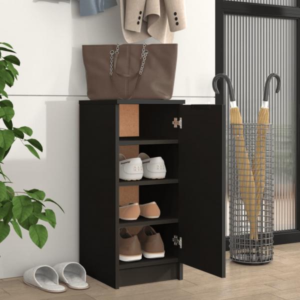 Schuhschrank Schwarz 30x35x70 cm Holzwerkstoff