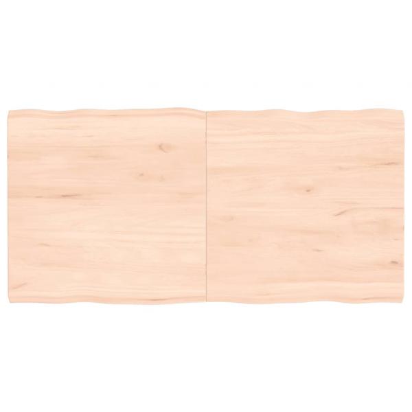 ARDEBO.de - Tischplatte 120x60x(2-4) cm Massivholz Unbehandelt Baumkante