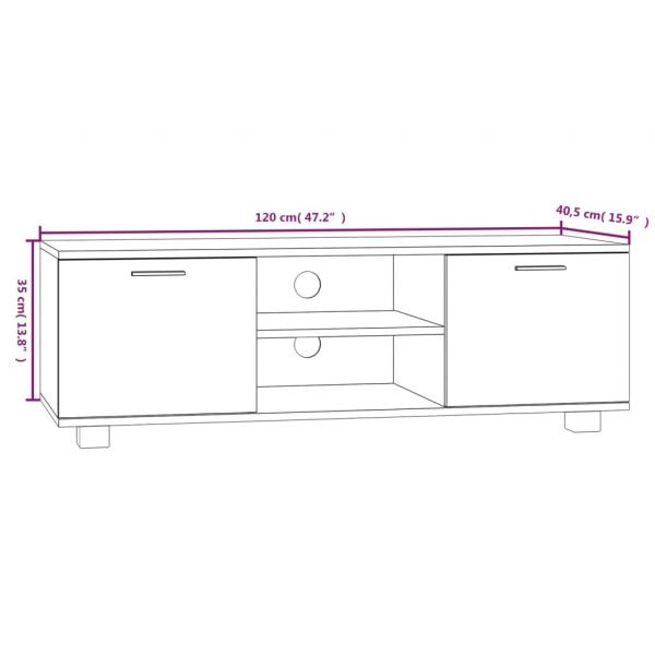 TV-Schrank Sonoma-Eiche 120x40,5x35 cm Holzwerkstoff