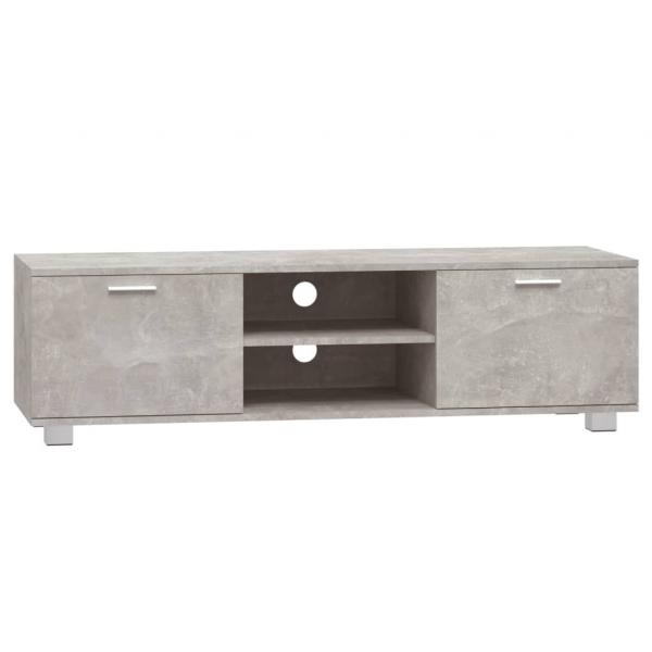 TV-Schrank Betongrau 140x40,5x35 cm Holzwerkstoff