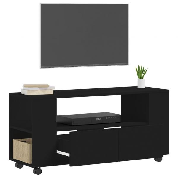 TV-Schrank Schwarz 102x34,5x43 cm Holzwerkstoff