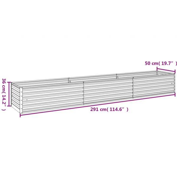 Hochbeet 291x50x36 cm Cortenstahl