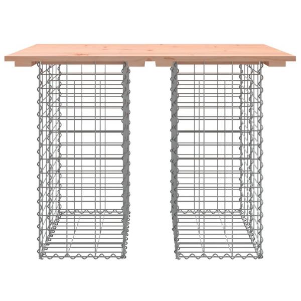 Gartenbank aus Gabionen 100x70x72 cm Massivholz Douglasie