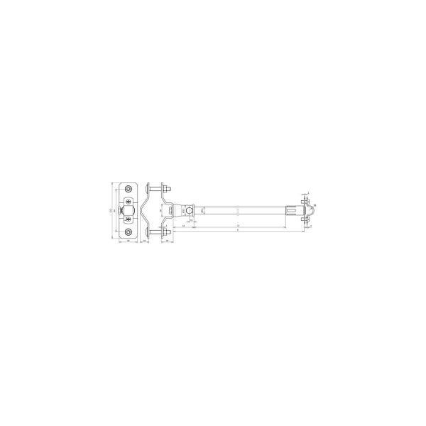 Dehn DEHNiso-Distanzhalter Mit Stangenhalter mit Rohrschelle DIDH 16 530 RS40.60 V2A (106225)