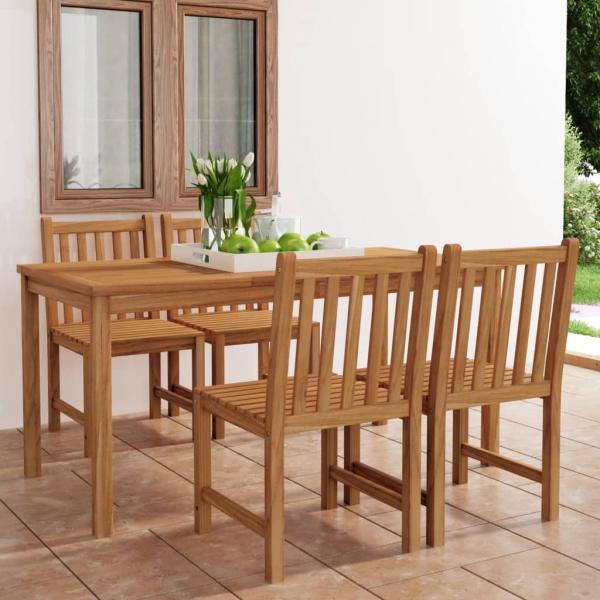 ARDEBO.de - 5-tlg. Garten-Essgruppe Massivholz Teak