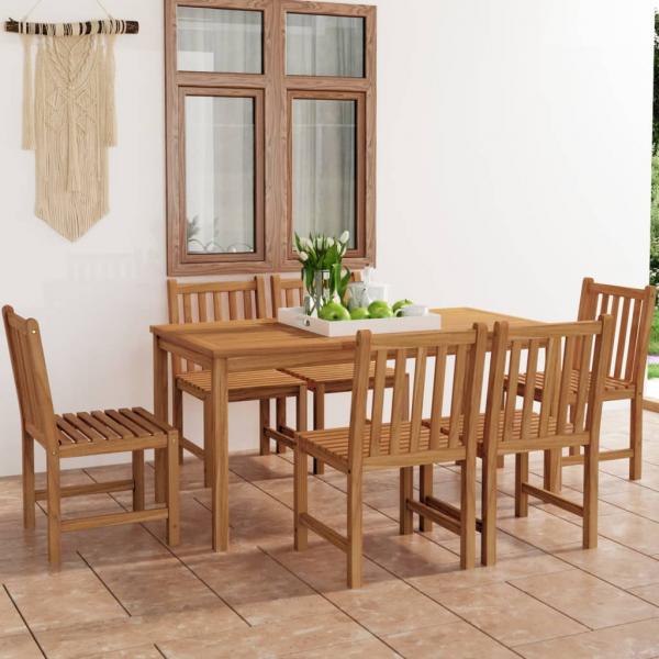 ARDEBO.de - 7-tlg. Garten-Essgruppe Massivholz Teak