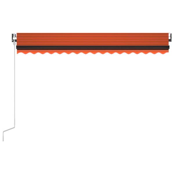 Markise Automatisch Einziehbar 450x350 cm Orange und Braun