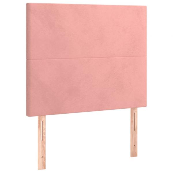 Kopfteile 2 Stk. Rosa 100x5x78/88 cm Samt