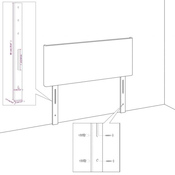 Kopfteile 2 Stk. Blau 100x7x78/88 cm Stoff