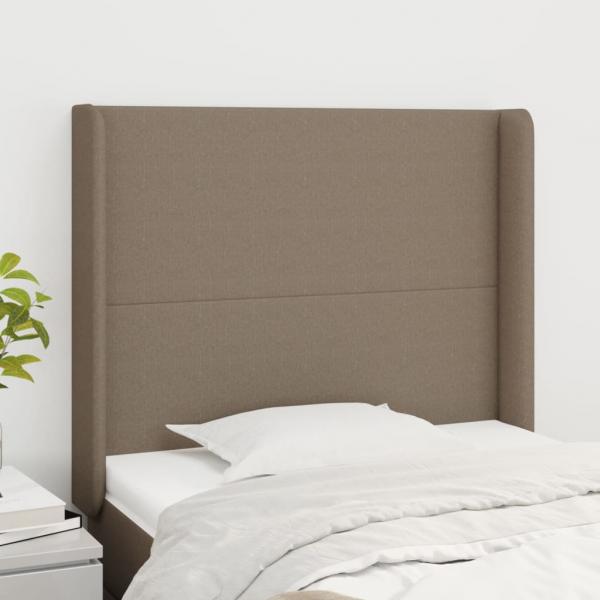 ARDEBO.de - Kopfteil mit Ohren Taupe 93x16x118/128 cm Stoff