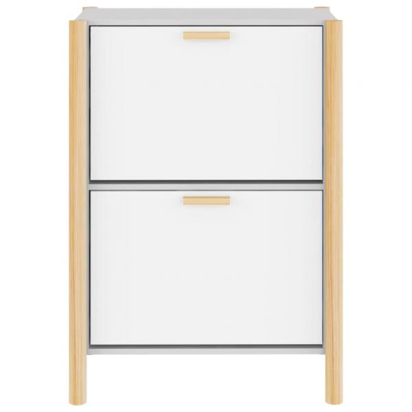 Schuhschrank Weiß 57,5x33x80 cm Holzwerkstoff